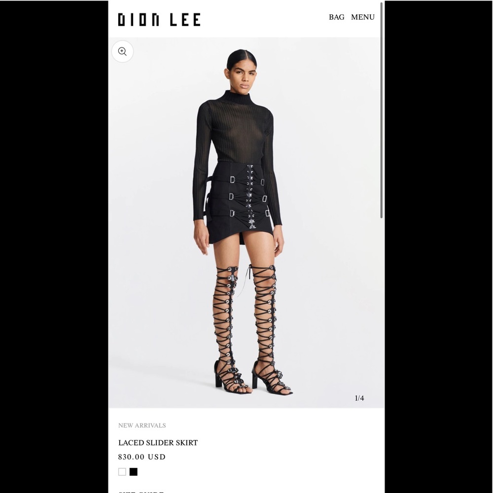 2022 Dion Lee LACED SLIDER Skirt